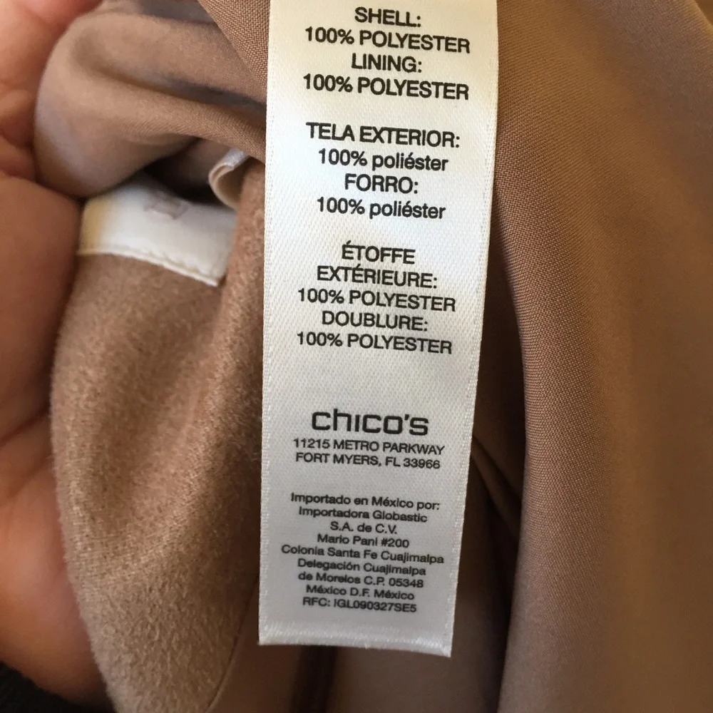 Chico’s Faux Suede Laser Cut Zip Jacket - Picture 9 of 10